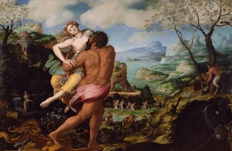 Rape of Persephone (by Greek God Hades) by Alessandro Allori (1536-1607)